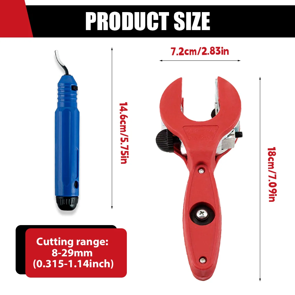 8-29mm Ratchet Tube Cutter, Multi-purpose Cutting Tools for Home Use, Copper Tube Cutter, Aluminum Tube Cutter, PVC Tube Cutter view 3