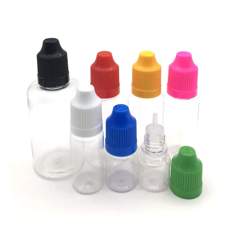 

100Pcs 3ml-100ml Drop Bottles Squeezable Dropper Bottles White Empty Plastic Eyedrops Vials Ink Container