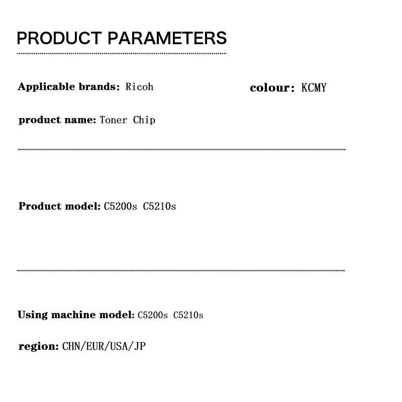 for Ricoh Pro C5200s C5210s toner cartridge chip Toner Chip 34K/24K CHN/EUR/USA/JP  Pro C5200s C5210s