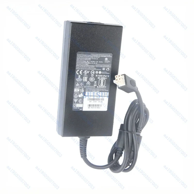 used FA110LS1-00 341-0701-03 for FLEXTRONICS 12V 9A 108W Power Adapter Cable Special 6 Holes