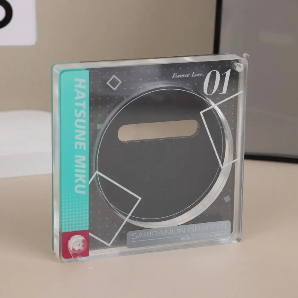 Hatsune Miku Acrílico Badge Display Stand, Suportes De Armazenamento Transparente, Ornamento Colorido Útil, 58mm