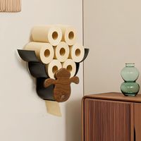 Plastic Sheep Toilet Roll Holder Wall Hanging Space Saving Tissue Storage Rack Holds 12 Rolls Towel Roll Holder Apartment