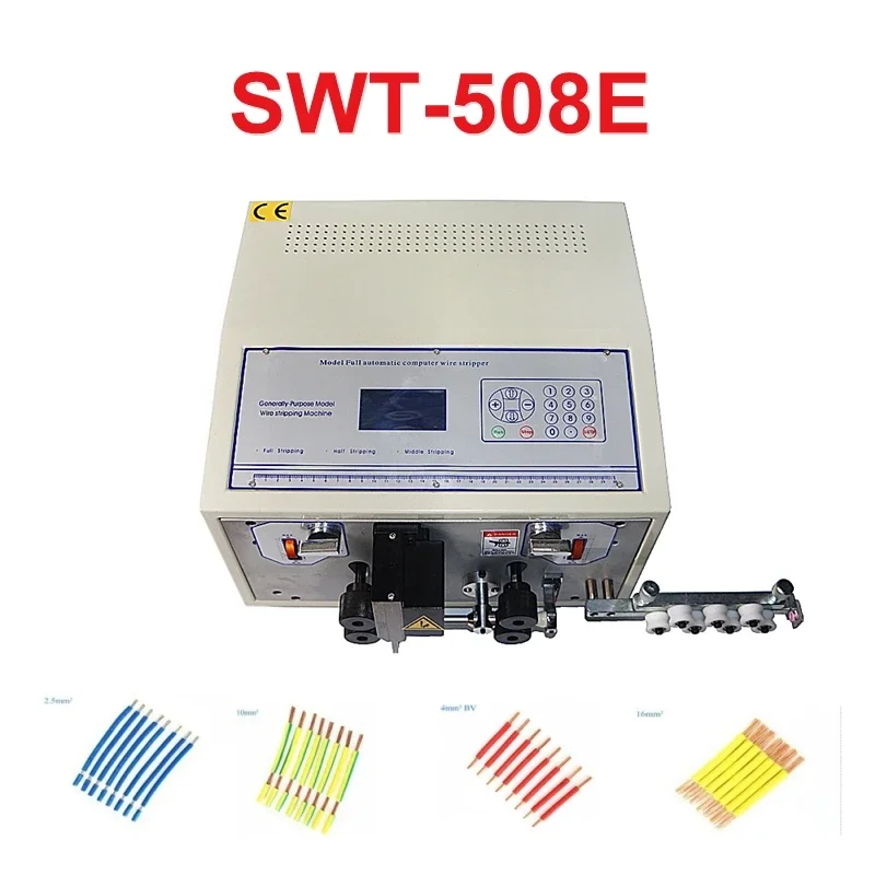 SWT508E Wheels Drive Peeling Cutting Machine for Computer Automatic Wire Strip Stripping Machine 0.1 to 8mm2