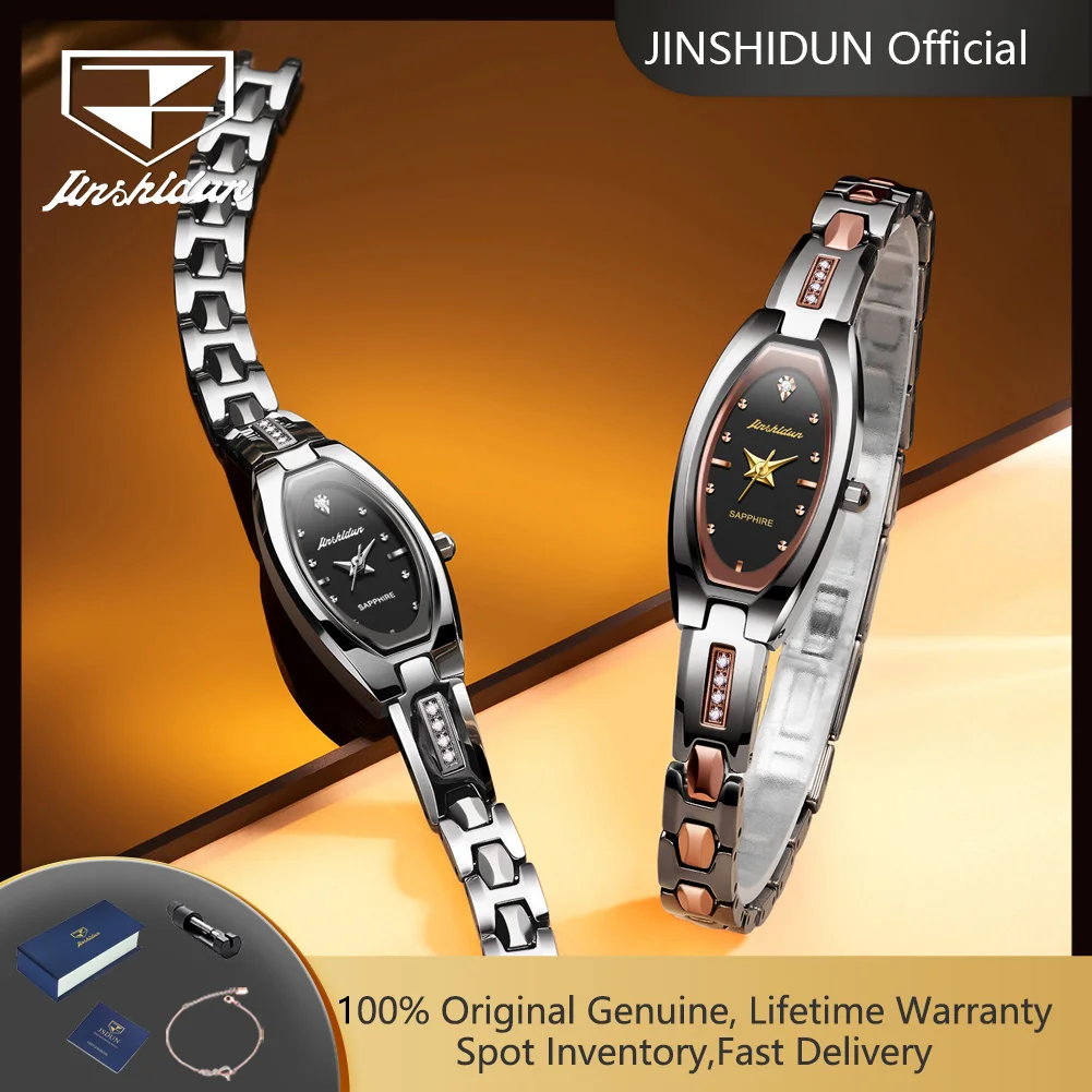 JSDUN 6531 Original Quartz Watch for Women Sapphire Mirror Tungsten Steel High-end Luxury Woman Watch Retro Elegant Ladies Watch
