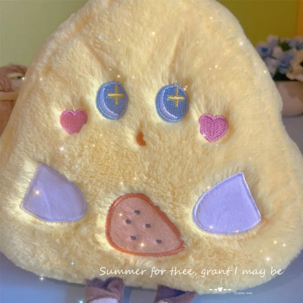 Starry Eyes Simulation Cheese Plush Toys Triangle with Foot Cartoon Cheese Stuffed Dolls Soft Food Simulation Cheese Plush Toy