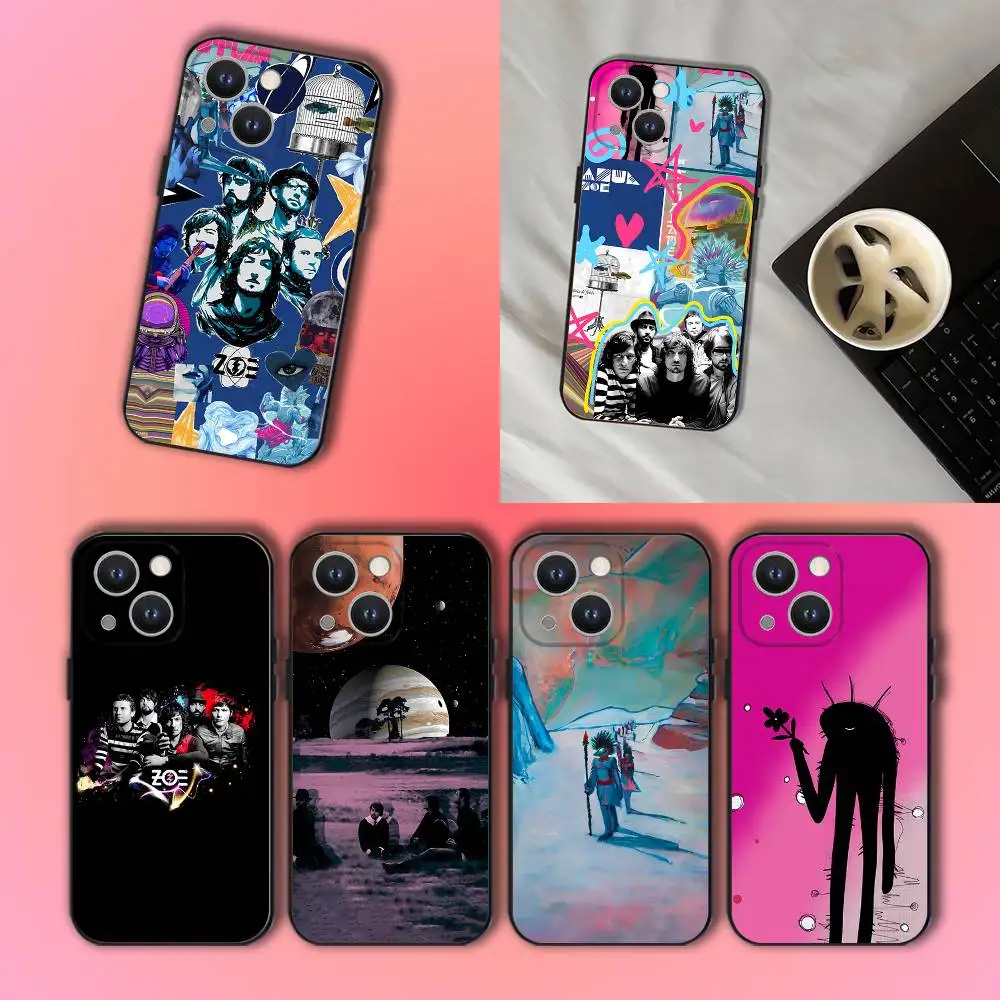 

Z-ZOE Band For iPhone 17,16,15,14,13,12,11,Pro,XS,Max,XR,Plus,E,SE4,Mini Black Soft Cover Phone Case