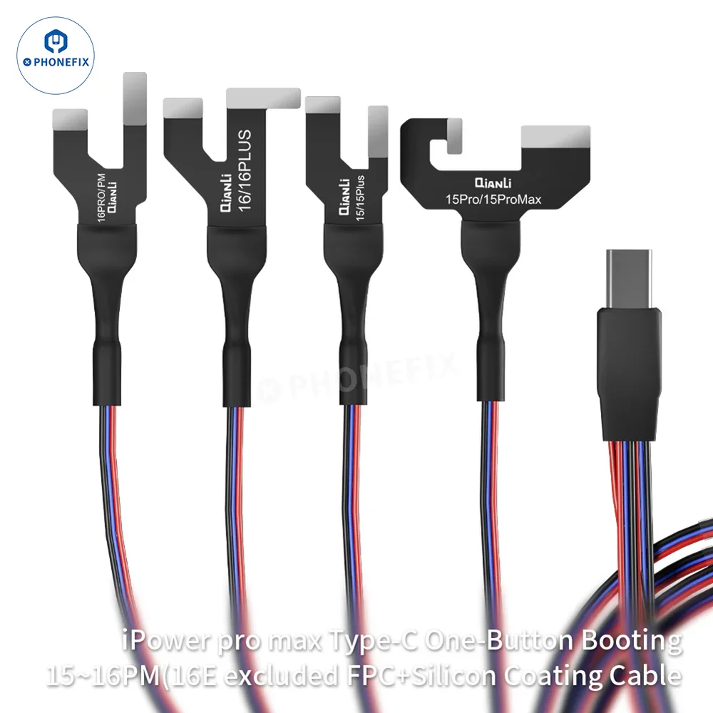 Qianli Phone Repair Cable 8th Generation iPower Pro Max DC Power Supply Cable Type-C USB Dual Interface for iPhone 6-16 Pro Max