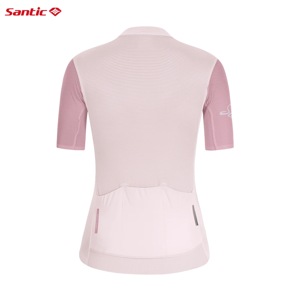 Santic Women\'s Cycling Jerseys Summer Sunscreen Bike Clothing Anti-sweat Professional Slim Fit Breathable Cycling Jerseys