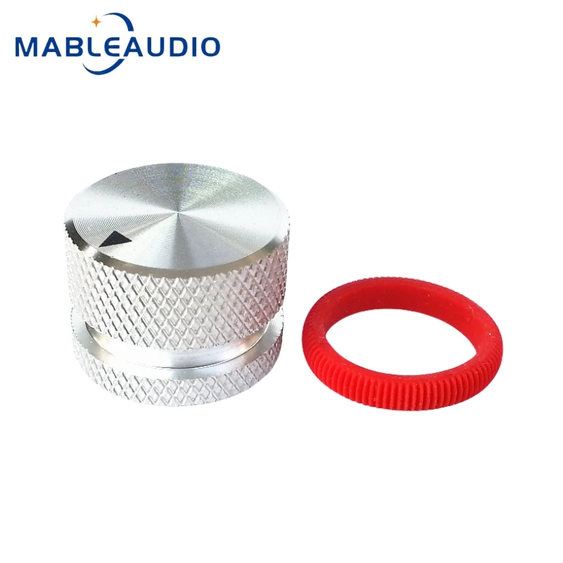 1 Stück 25x18mm Voll aluminium legierung Voll knopf Lautstärke regler Potentiometer Hifi Audio verstärker Farbe Gummiring Rändel knopf – Detail 22