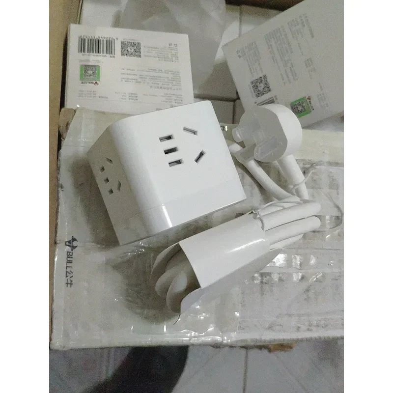 for Bull Rubik's Cube Power Strip 3 Outlets 3 USB Ports New National Standard 1.5m Thickened Cable Genuine New Packaging view 3