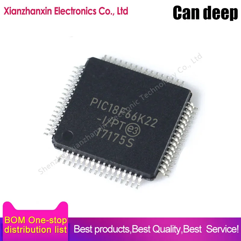 

1PCS/LOT PIC18F66K22-I/PT PIC18F66K22 TQFP64 Microcontroller chips in stock