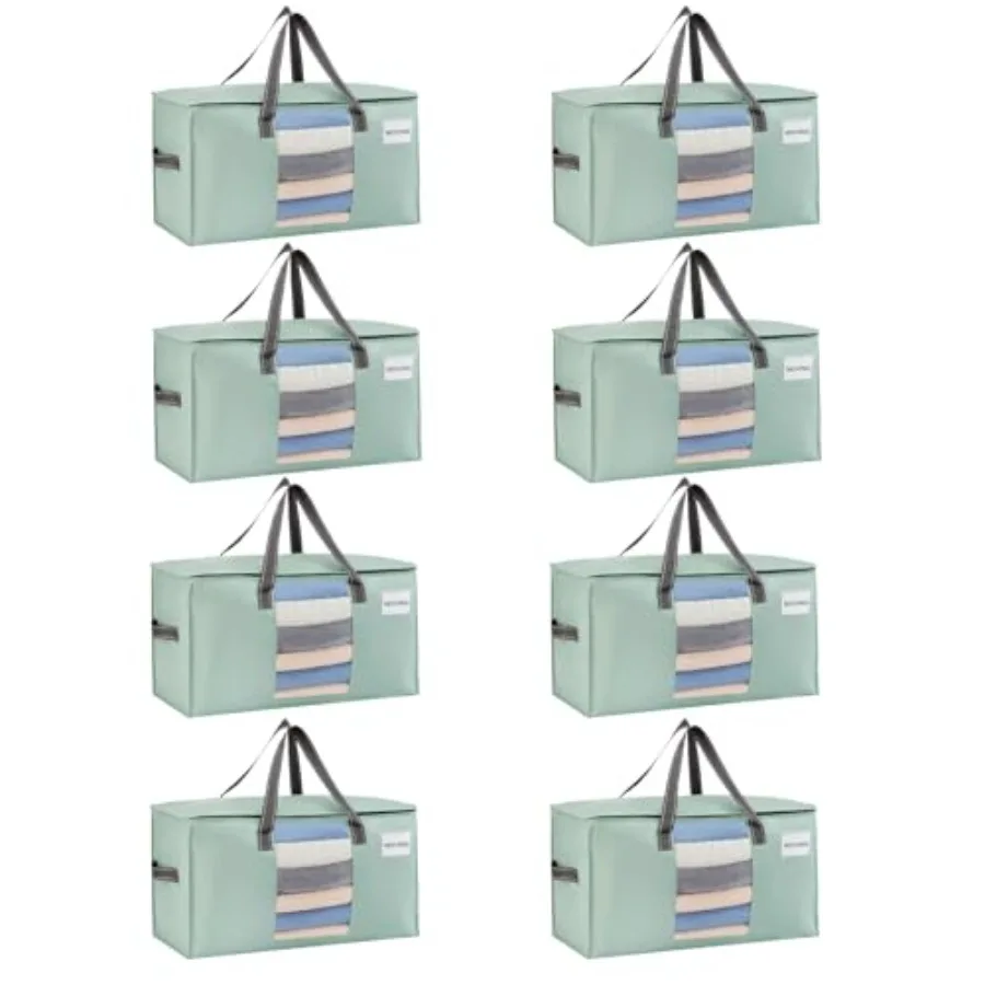 

Heavy Duty Moving Bags Clothes and Comforter Storage Bags with Window College Dorm Essentials Packing Supplies Foldable Boxes A