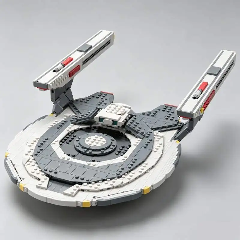1571PCS Engineering Vessel Sci-Fi Space Starship MOC Model Galaxy Craft Custom Building Blocks DIY Educational Birthday Toy Gift