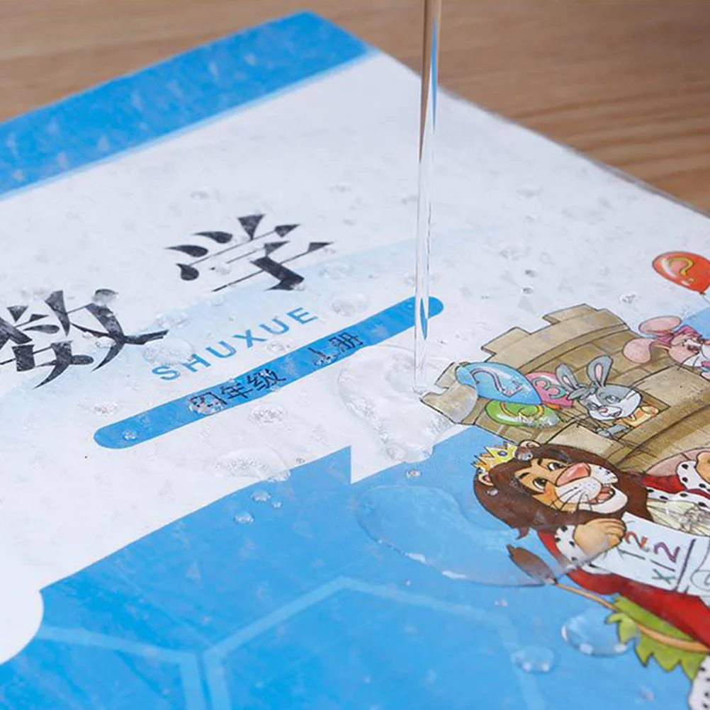 

16Pcs Transparent Book Covers Plastic Self-Adhesive Waterproof Protective Films Textbook Cover for School