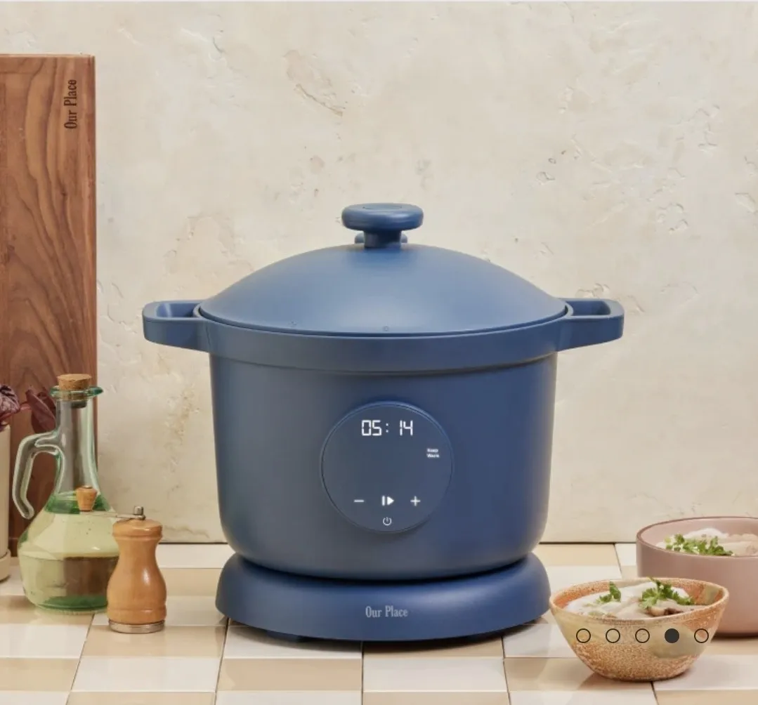 

6-Quart Multicooker 4 Versatile Modes, Blue Salt
