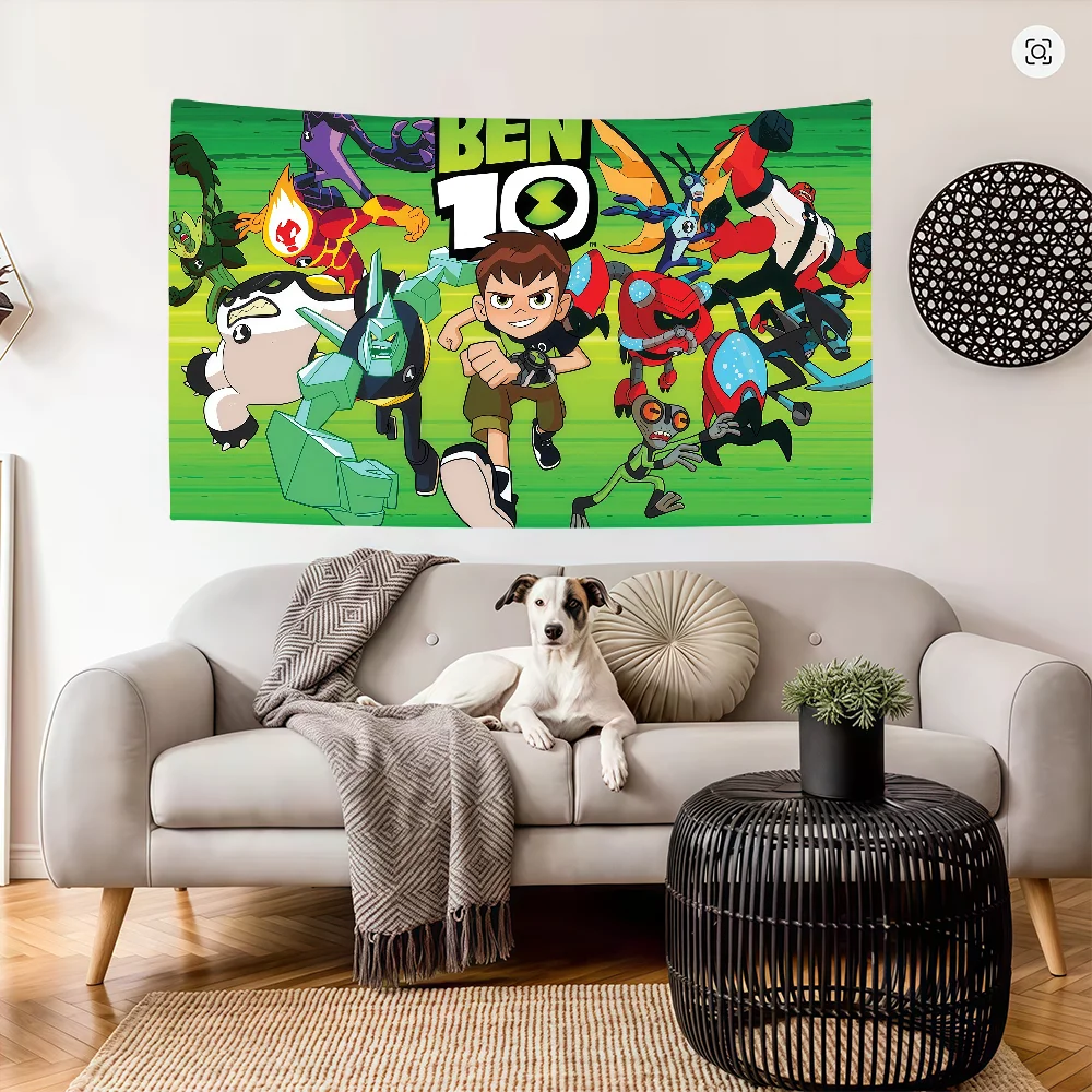 American C-Cartoon B-Ben 10 Cute flag Decoration Art Picnic Party Home Hanging Camping Outdoor Party Banner