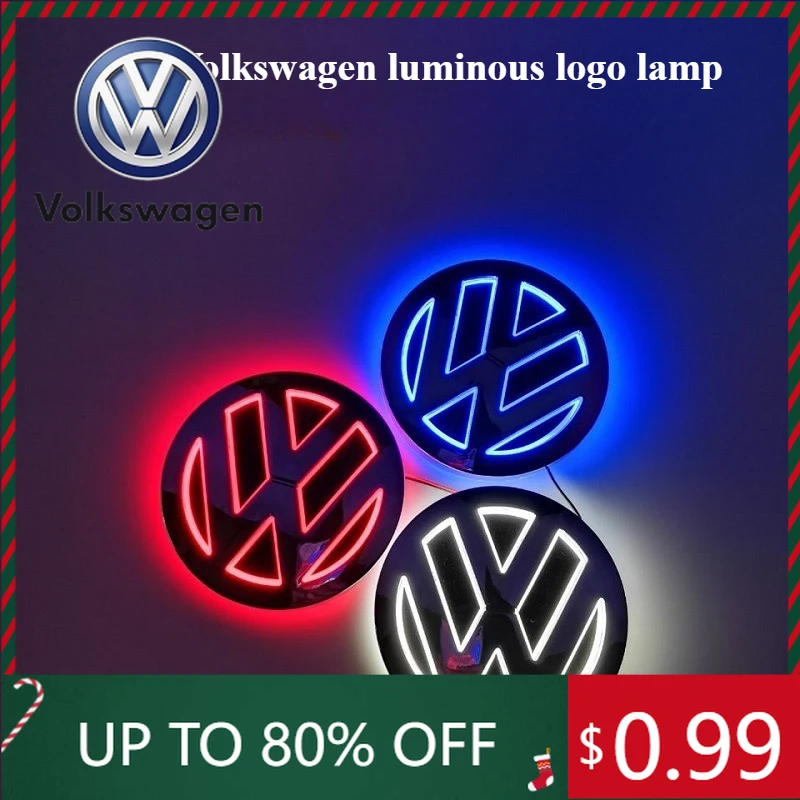 

Interior Stickers 11cm 5D Logo Light LED Rear Badge Light Front Grille For VW MK5 MK6 Passat POLO MAGOTAN Bora Jetta Logo Light