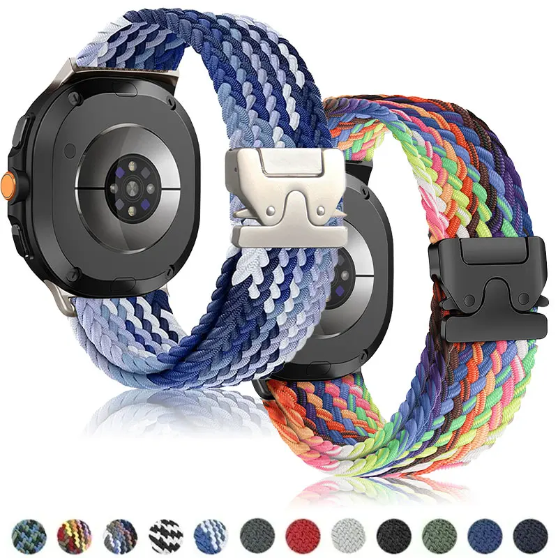 Geflochtenes Armband für Samsung Galaxy Watch 8 40mm 44mm /8 Classic 46mm Band mit Fallschirmkarabiner, Correa für Galaxy Watch 8 Armbänder