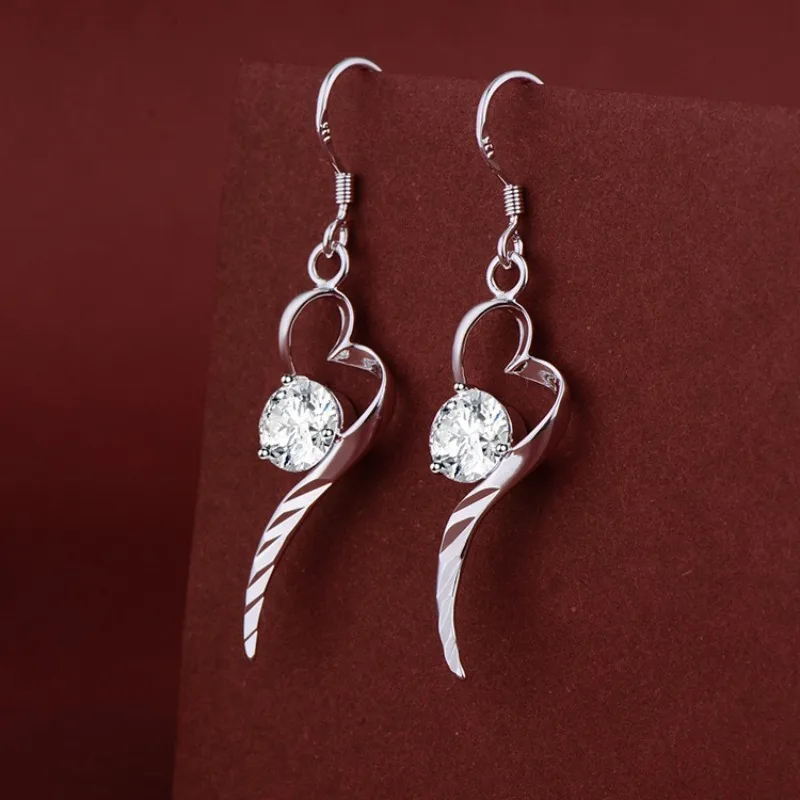 Neue Ohrringe aus 925er-Sterlingsilber, Zirkon, Top-Qualität für Frauen, exquisiter Hochzeitsschmuck, elegante weibliche Accessoires, Mode, Party