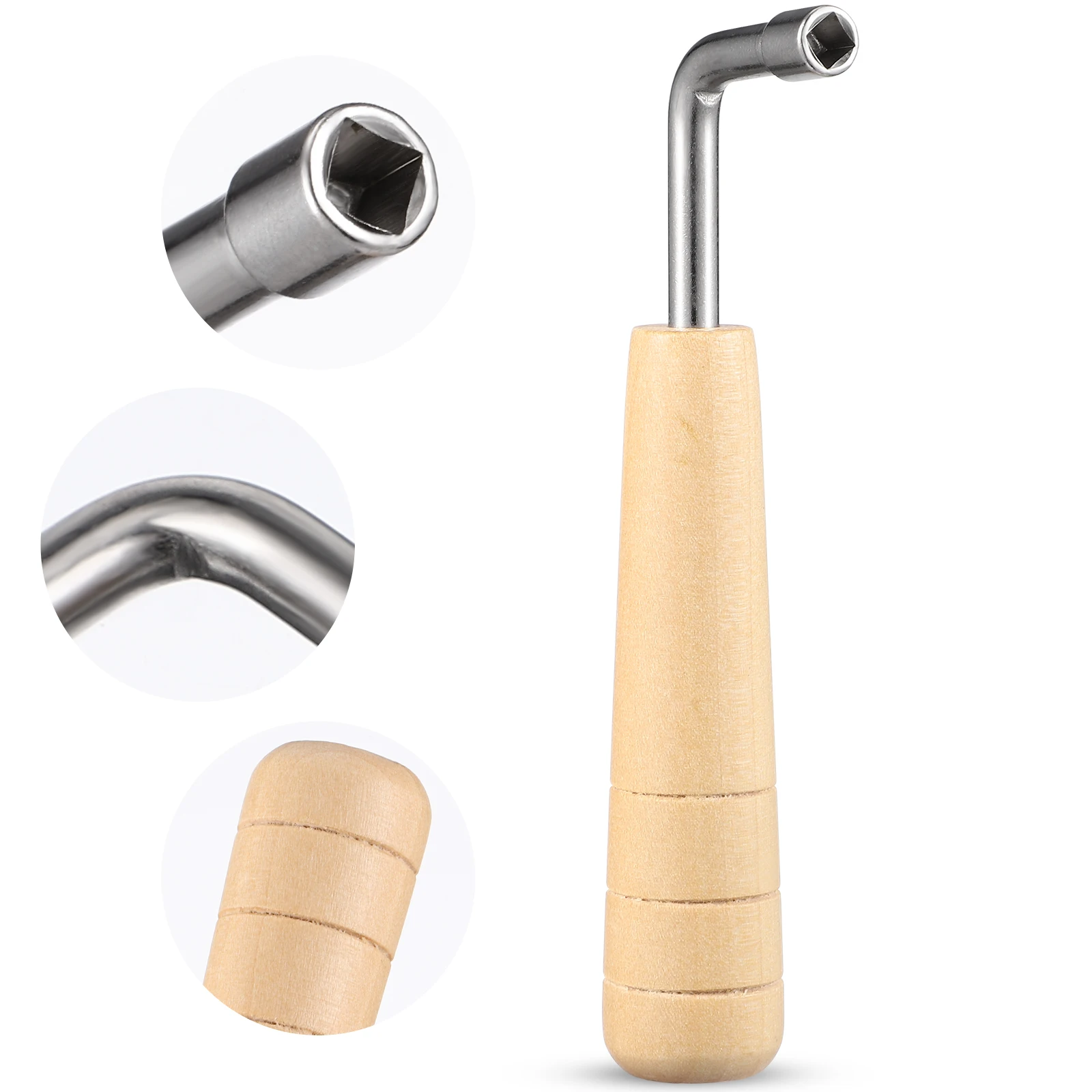 

Four Corner Wrench Tuning Tone Tool Adjust for Autoharp Musical Instrument Opener Marching Percussion Equipment Primary School