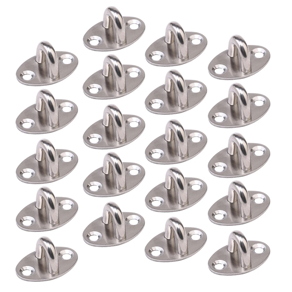 

20pcs Stainless Hooks Heavy Duty Wall Mount Kitchen Bathroom Storage Organizer For Smooth Rough Storage Hook Walls