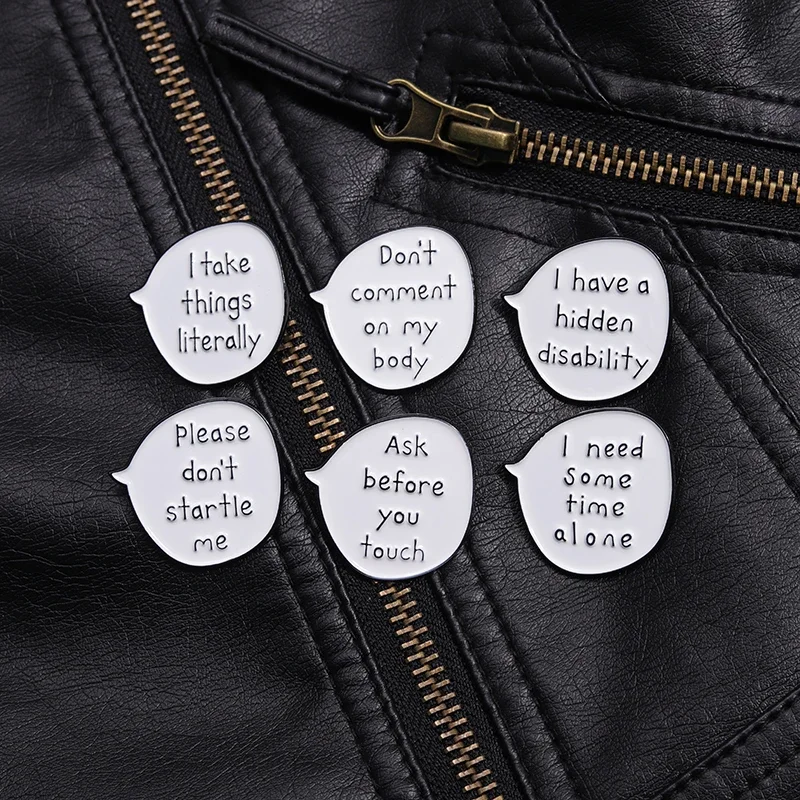 Funny Phrase Enamel Pins I Need Some Time Alone Cartoon Brooches It's OK Not To Be OK Creative Lapel Badges Backpack Jewelry