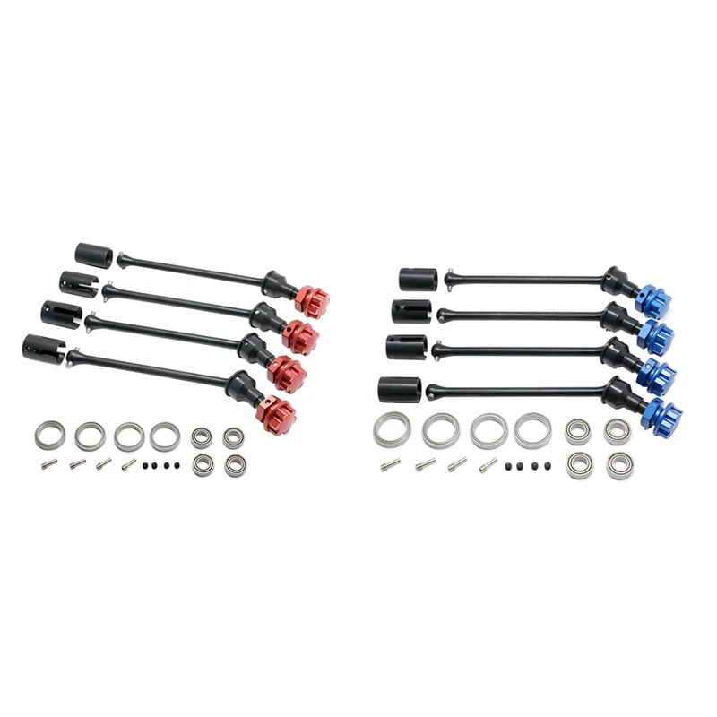 4 PCS Steel Extended Driveshaft CVD With Splined Wheel Hex For 1/10 Traxxas MAXX RC Car Parts