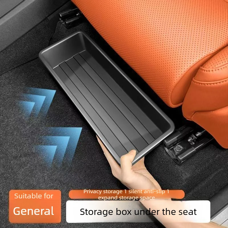 Car Under Seat Storage Tray Pull Out Organizer Box Custom Fit Hidden Drawer Waterproof Car Storage Bin for Umbrella Universal