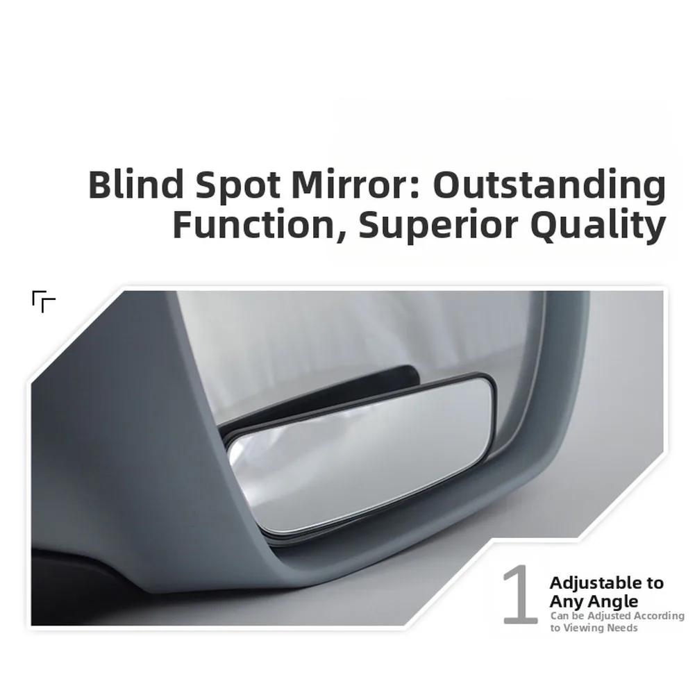 Adjustable Wide Angle Rearview Mirror for Car Blind Spot Elimination with Strong Secure Backing for Reliable Installation