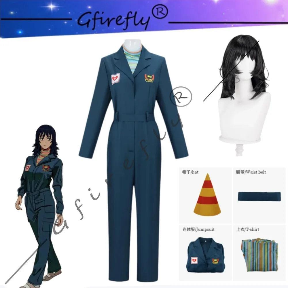 

Anya Same Style Sailor Work Uniform Cosplay Costume with Hat Adult Women Halloween Horror Funny Carnival Party Stage Wear