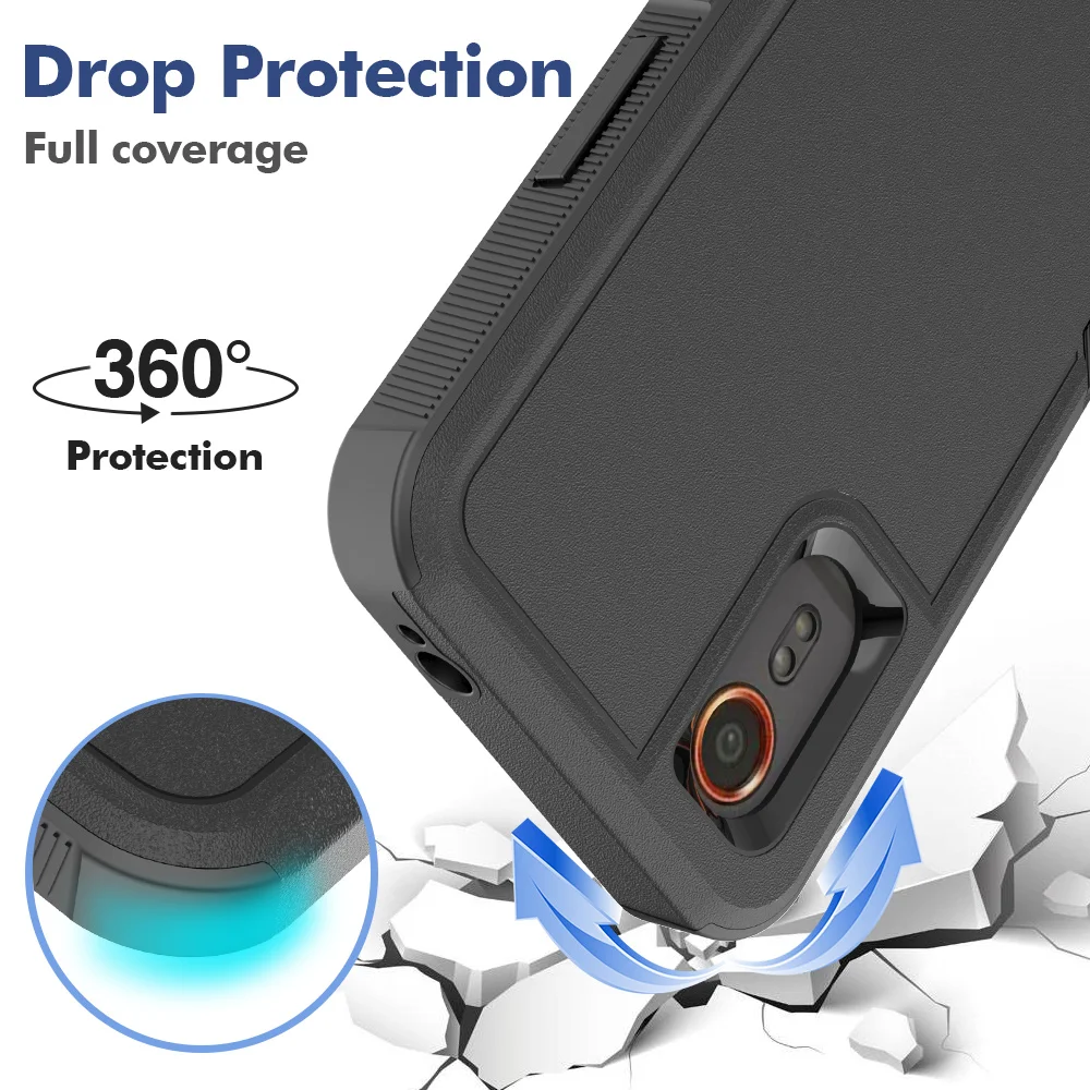 for Galaxy Xcover 7 Phone Case, Shockproof Hybrid Case Dual Layer Design Hard Cover for Samsung Galaxy Xcover 7 Cases