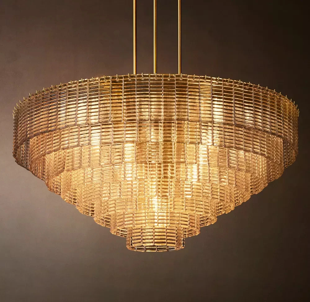 Glass Round Chandelier Large Chandeliers Dining Room Study Bedroom Table Lustre Lamp Indoor Hanging Lighting Ceiling Chandelier