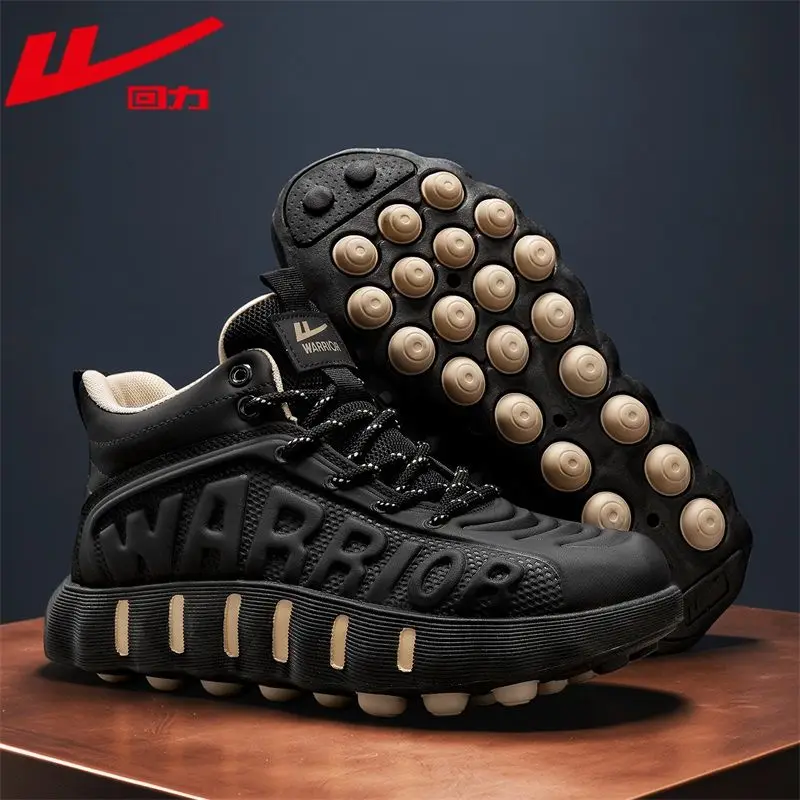 Warrior Original Men's Sneakers Fashion Design High-top Letter Chunky Shoes Running Sneakers Non-slip Waterproof Man Trainers