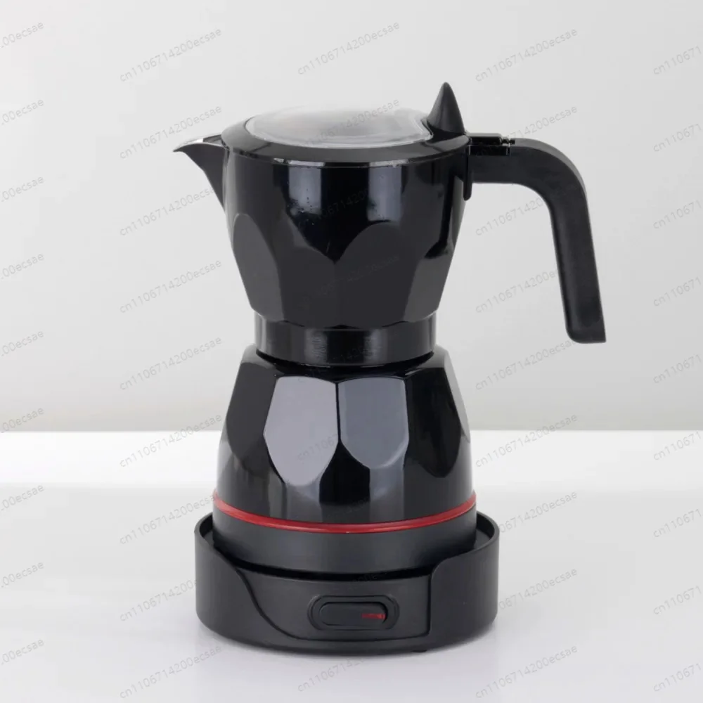 110V 220V 150ml Home Transparent Electric Moka Pot Aluminum Moka Pot Coffee Maker Simple Portable Coffee Pot