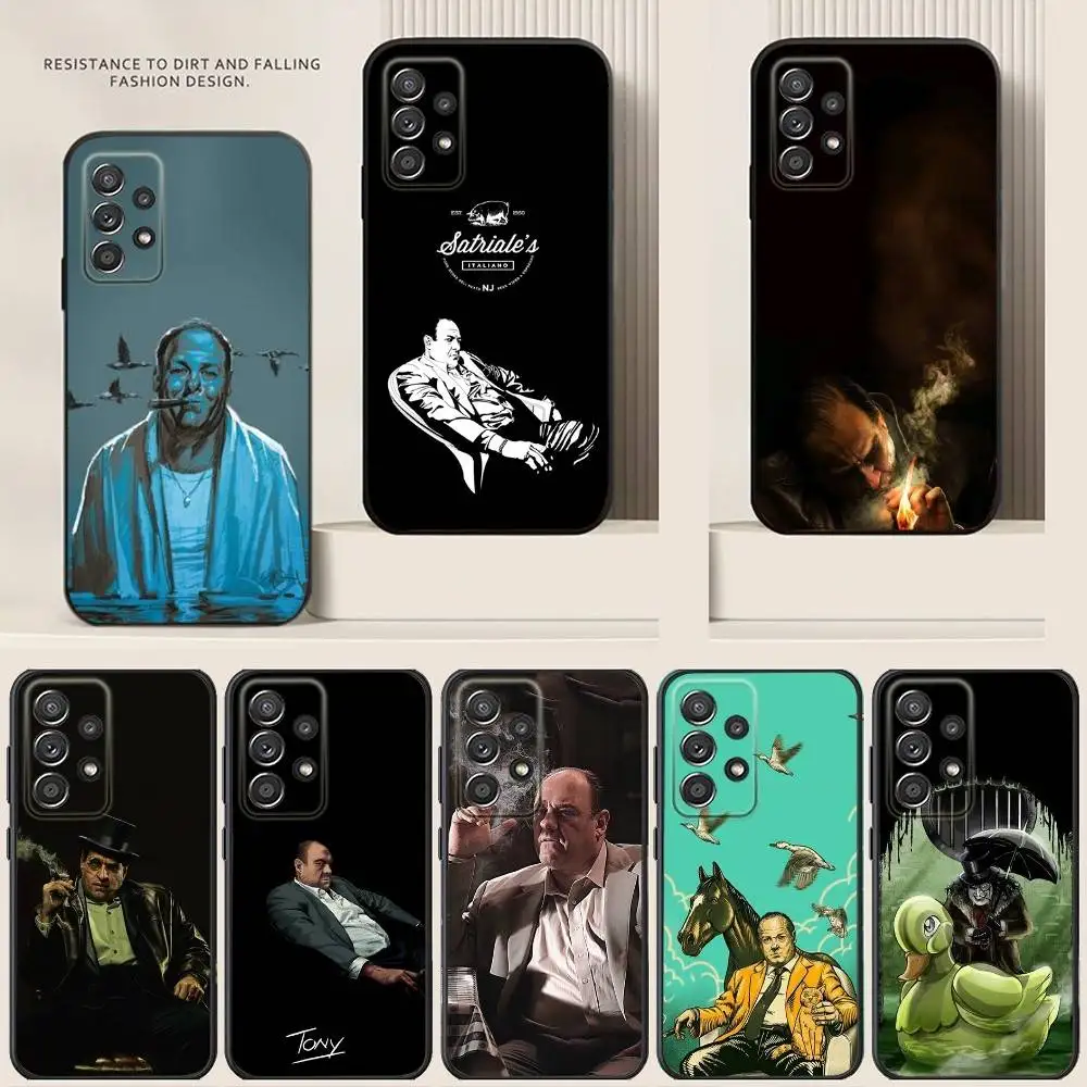 

The S-Sopranos TV Tony Soprano Phone Case For Samsung S24,21,22,23,30,Ultra,20,Plus,Note,10,9,Black soft silicone case