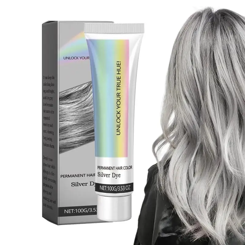 

Gray Hair Cream Nourishing Natural Hair Color Fashionable Hair Dye Beginners Hair Color User-Friendly Portable Hair Color