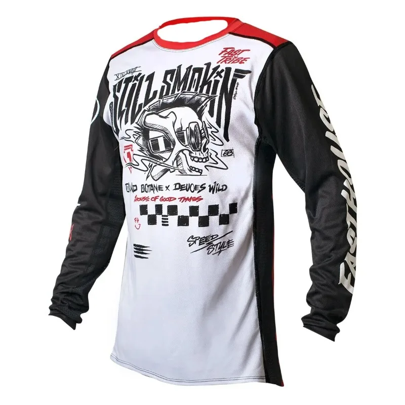 Новый летний мотоциклетный костюм с 3D принтом и длинными рукавами, дышащий, быстросохнущий, для горного велосипеда, внедорожный костюм, гоночный костюм, футболка