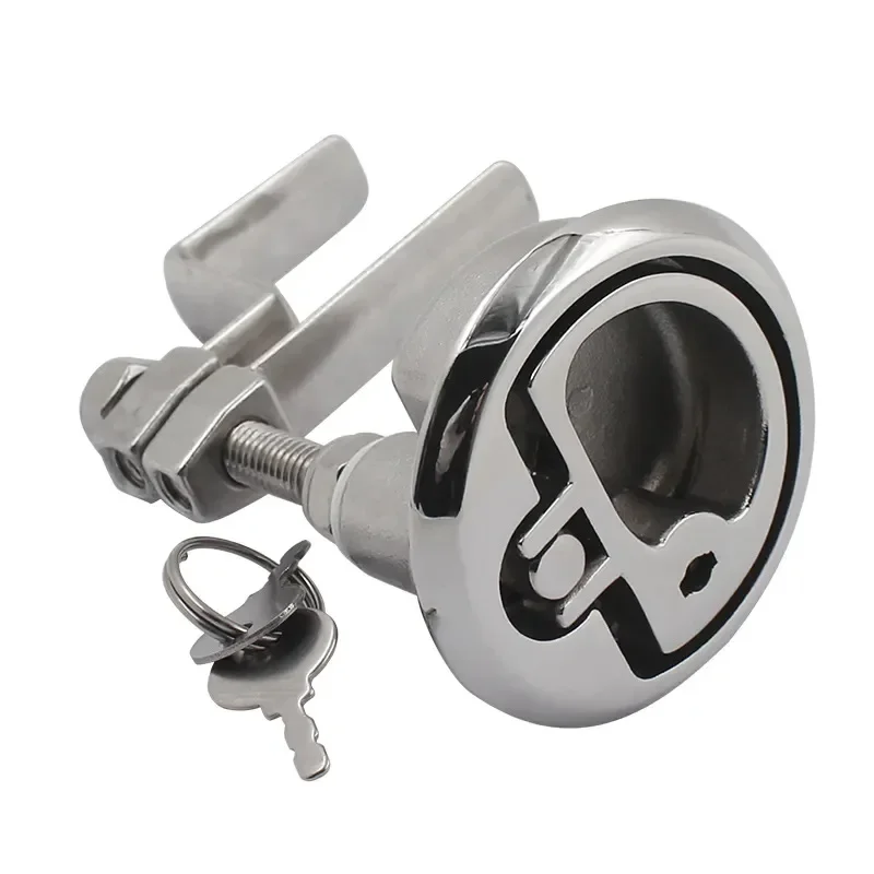 

Stainless steel floor lock double handle with curved handle