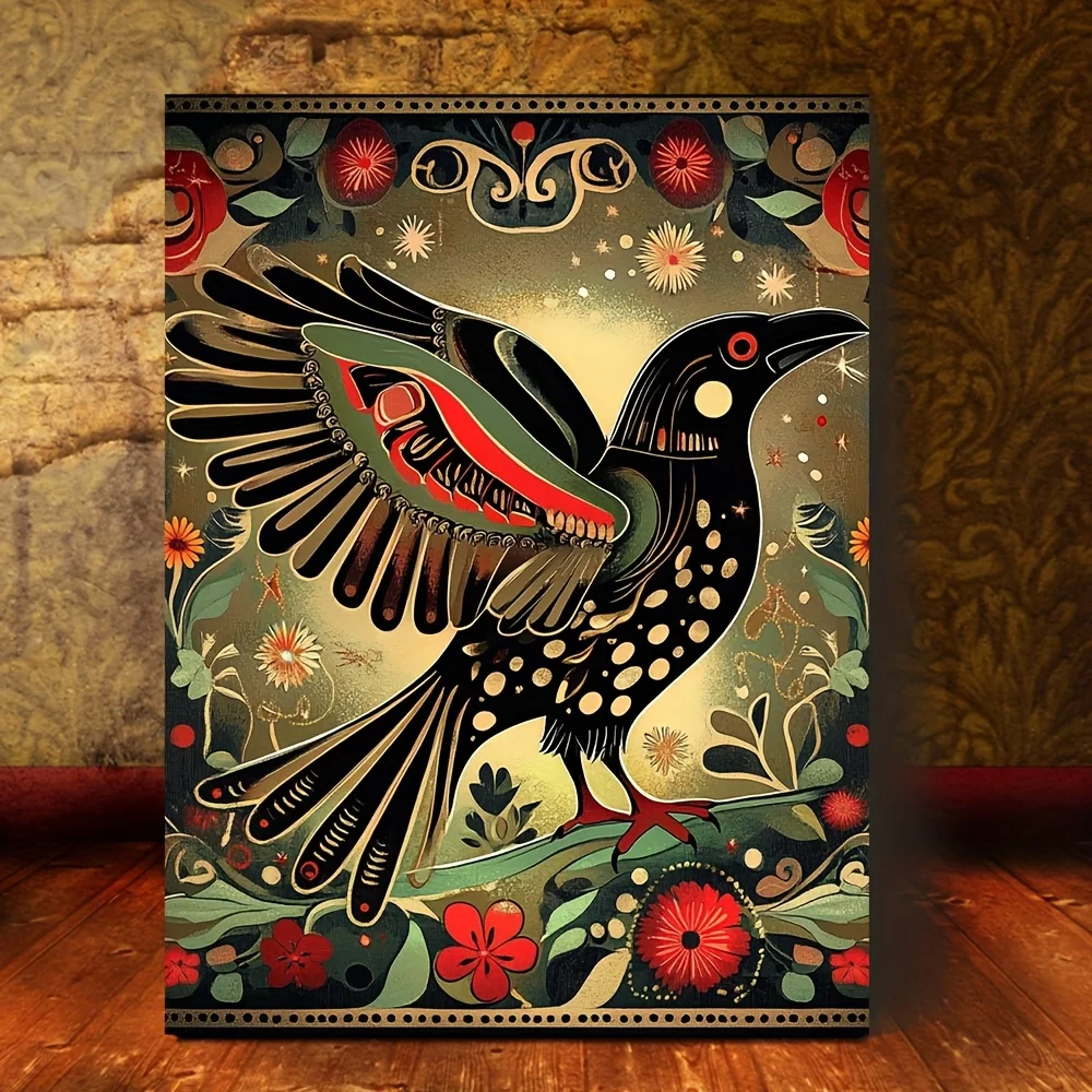 500/1000/1200/2000PCS Puzzle Haidat Ringgit Crow Totem Jigsaw DIY Modern Home Wall Decor Family Fun Holiday and Birthday Gifts