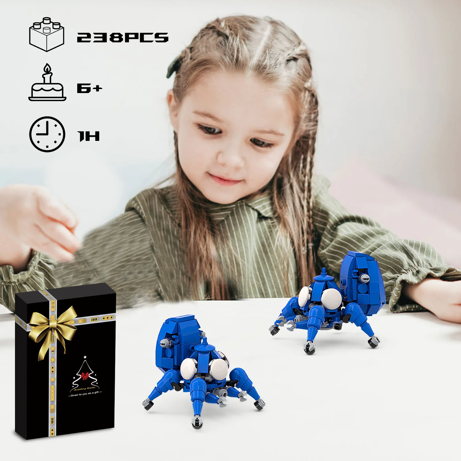 MOC Cartoon Tachikoma Building Model For Ghost In The Shell Intelligent Vehicle Mehca Robot Bricks Kit DIY Toys Kids Gifts