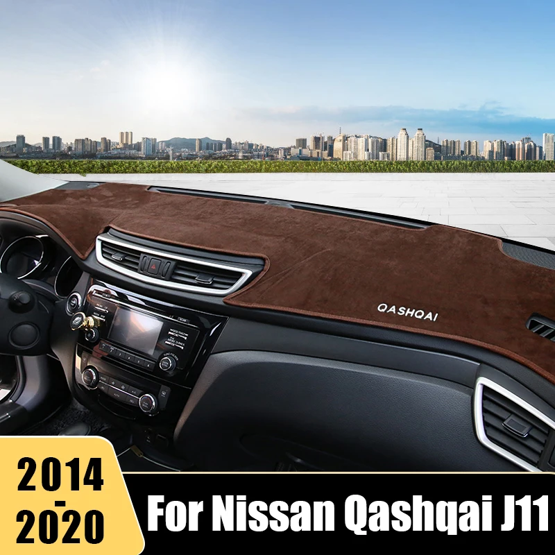 

Крышка приборной панели автомобиля для Nissan Qashqai J11 2014-2019 2020 2021, Солнцезащитная накладка, приборная панель, коврик для защиты от светильник, ак...