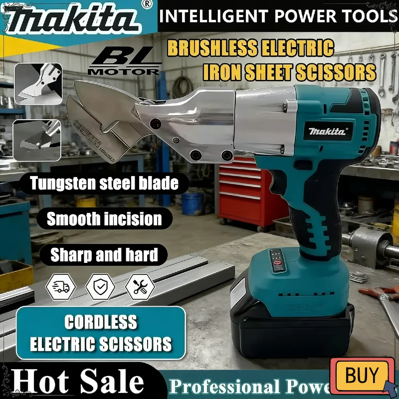 

Makita 18V Electric Brushless Iron Scissors Machine Rechargeable Professional Metal Cutting Tool Sheet Shear Cutter Power Tools