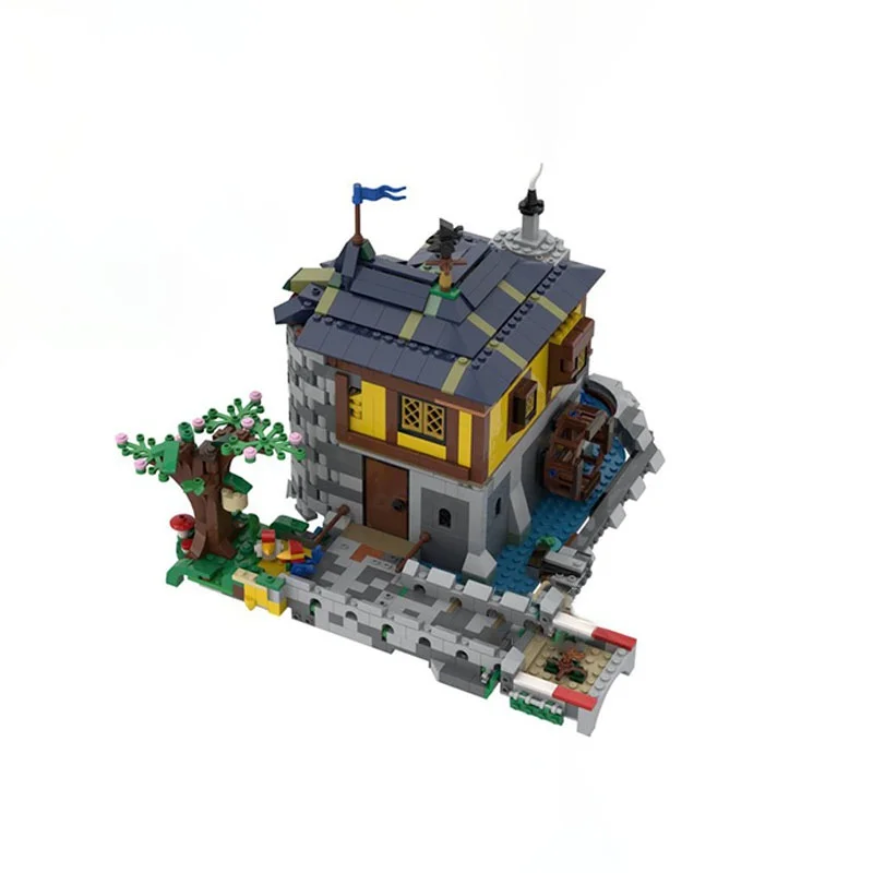1364 قطعة MOC البديل بناء منزل القرون الوسطى الخالق نموذج اللبنات ألعاب البناء تجميع فكرة ذاتية الصنع هدية الكريسماس للأطفال