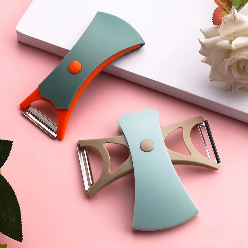Dual Head Multifunctional Fruit Vegetable Peeler 2 in 1 Slicing & Shredding Cutter Potato Carrot Skin Remover Kitchen Gadget