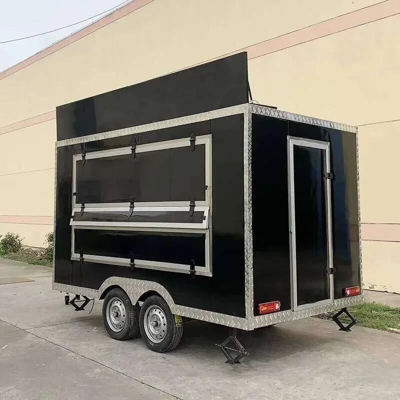 Round Food Trailer Mobile Kitchen Ventilation Fans Adjustable Speeds For Optimal Airflow Cooking Environment