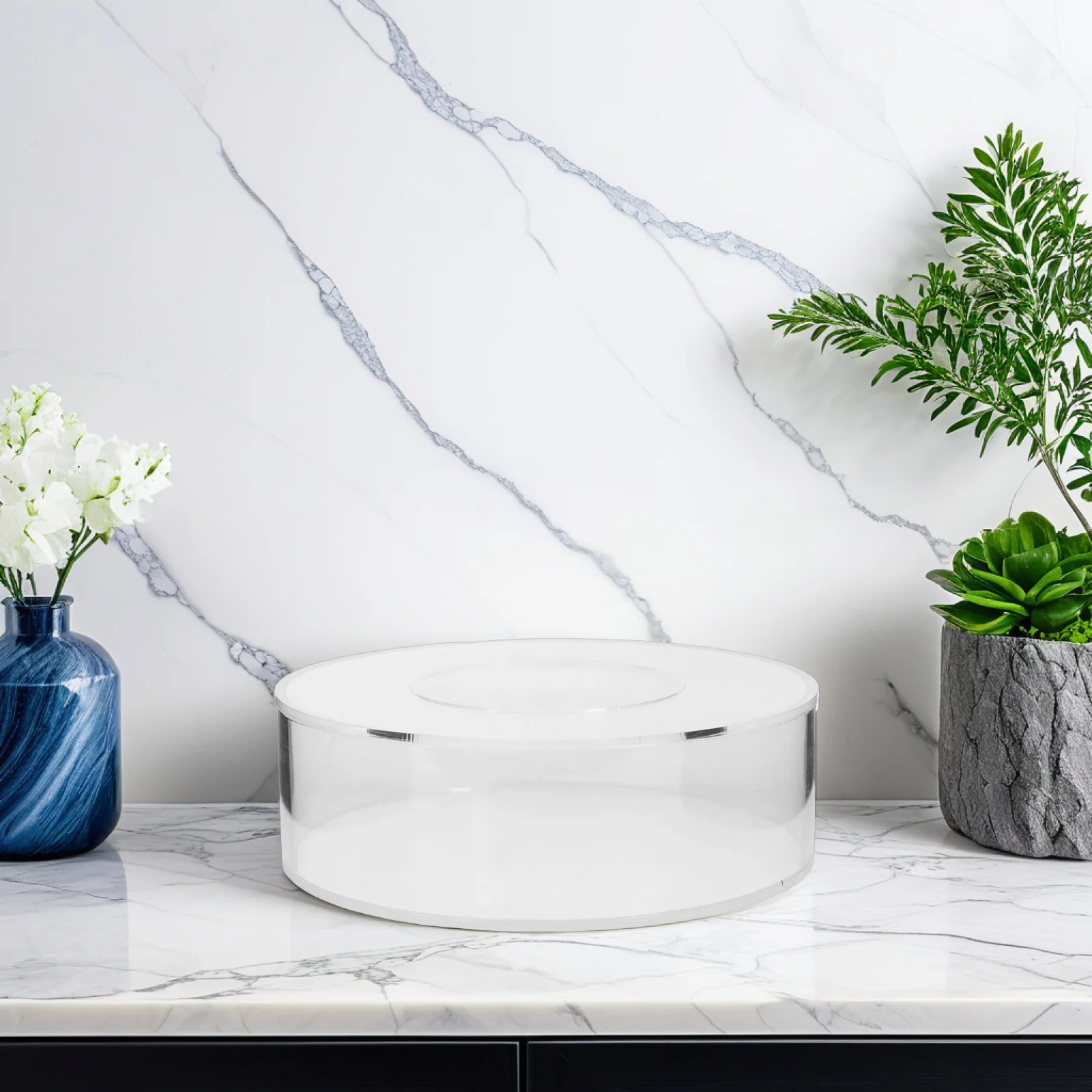 

Transparent Acrylic Cake St Display Round Base Cup Tray Board Lid Fillable Dessert Rack Wedding Tiered Banquet Square Event