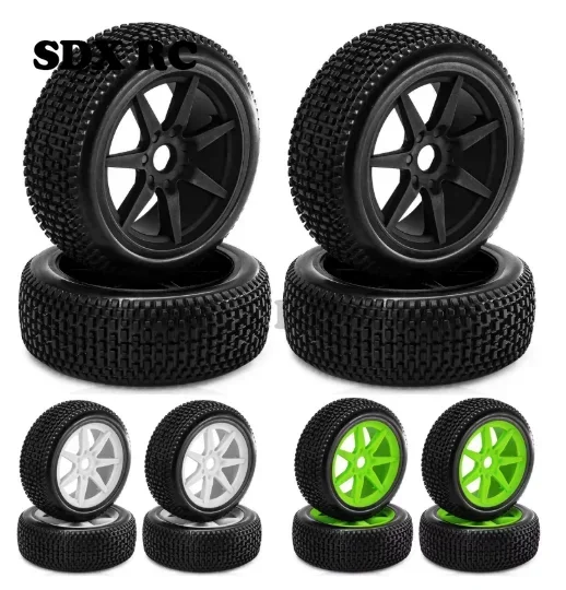 4pcs 117mm 1/8 RC Off-Road Buggy Tires Wheel 17mm Hex for ARRMA Typhon Talion  Redcat Team Losi Kyosho HPI WR8 HSP RC Car