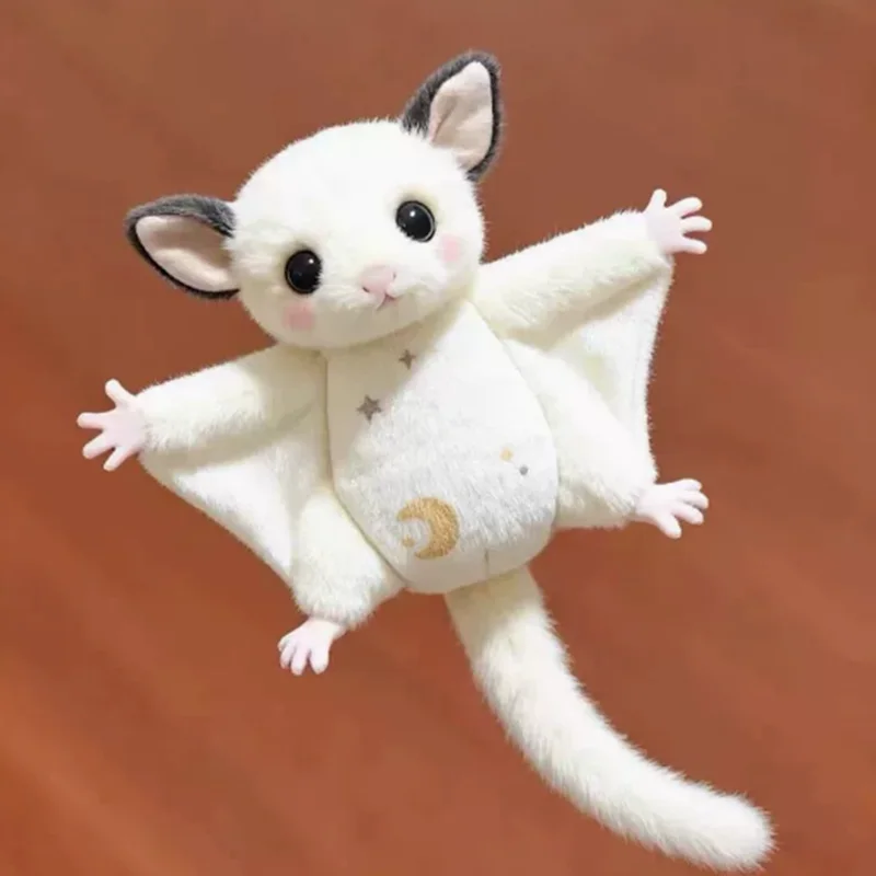 Flying Squirrel Plush Pendant Toy Sugar Glider Small Doll Keychain Schoolbag Charm Stuffed Doll