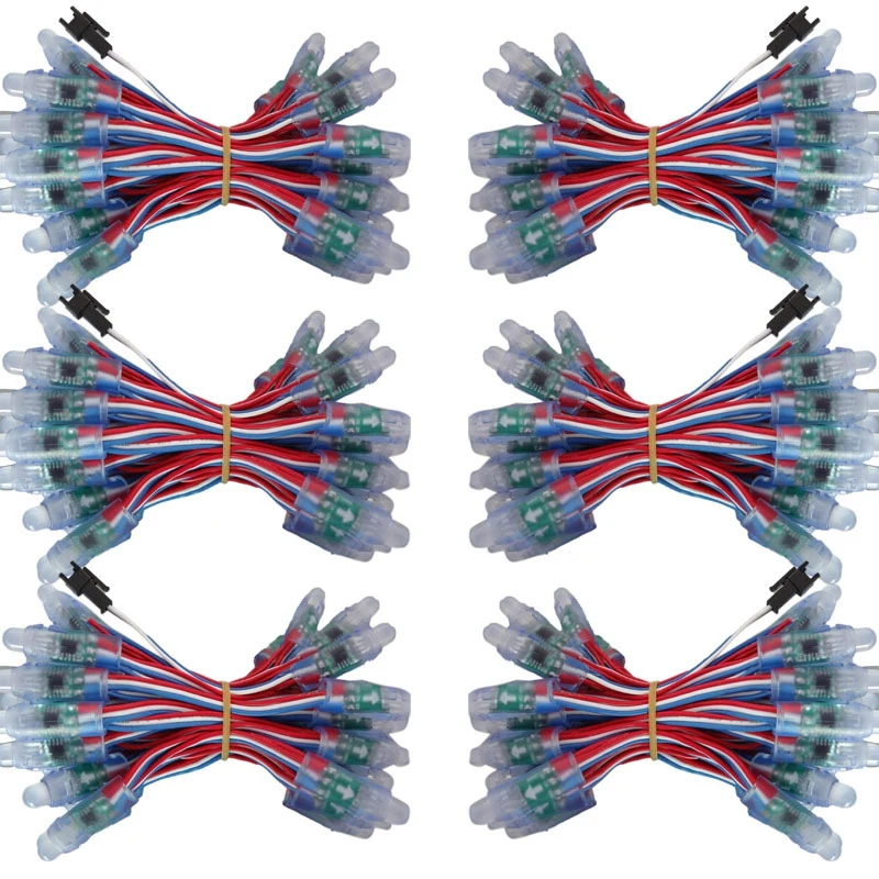 

300 шт. WS2811 Светодиодный Пиксельная строка, рекламная розлива, водонепроницаемая полноцветная перфорированная фотосессия 12 мм DC 5V