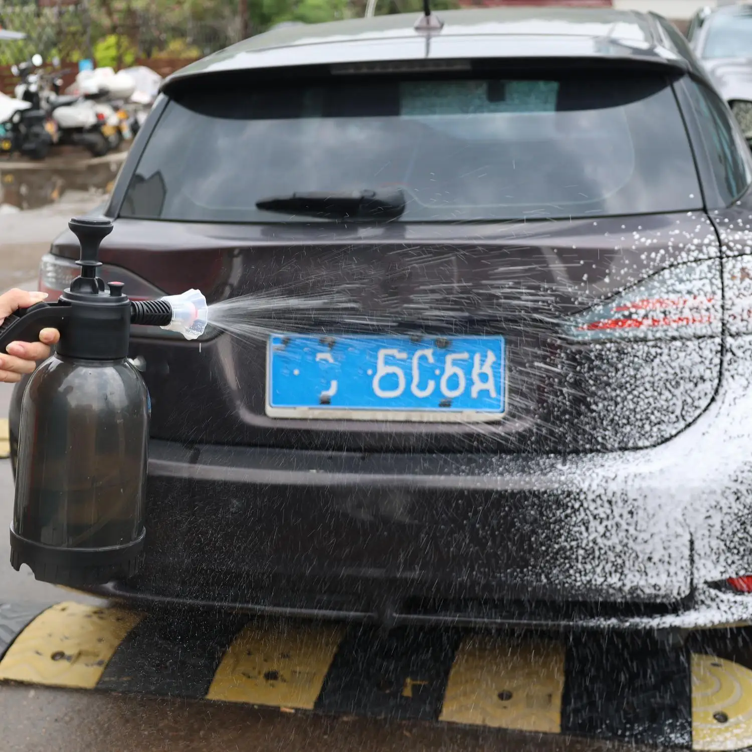 Portable Car Wash Foam Nozzle Hand Pump Foam Sprayer Universal Replacement Accessories for Household Car Cleaning Nozzle
